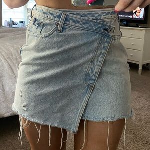 Abercrombie asymmetrical jean skirt